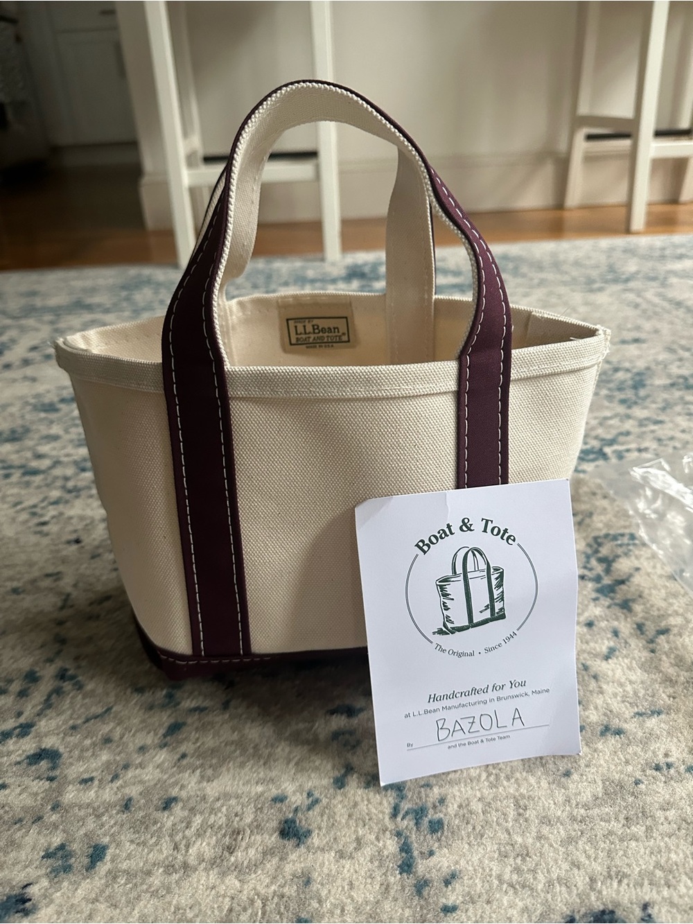 NWT LL Bean boat tote mini fig color